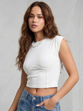 White Skin fit Crop Top | CT61 - view 1