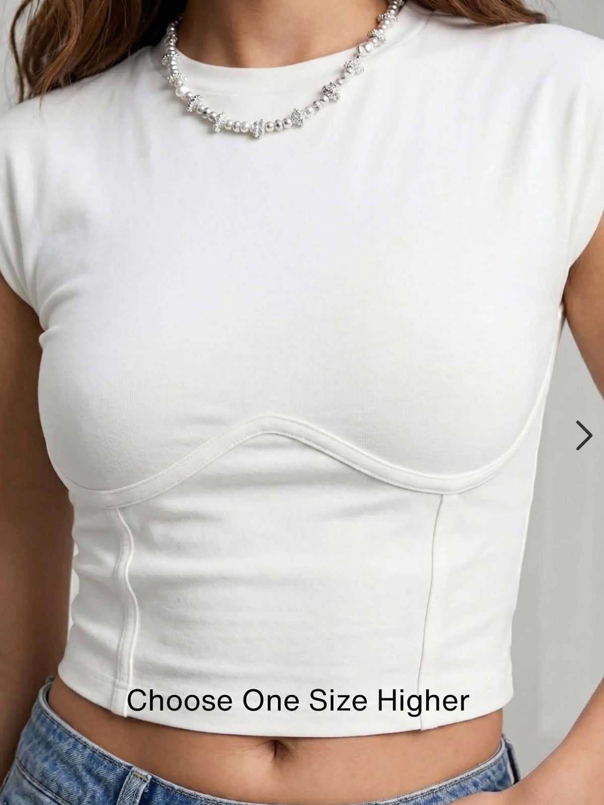 White Skin fit Crop Top | CT61 - view 5