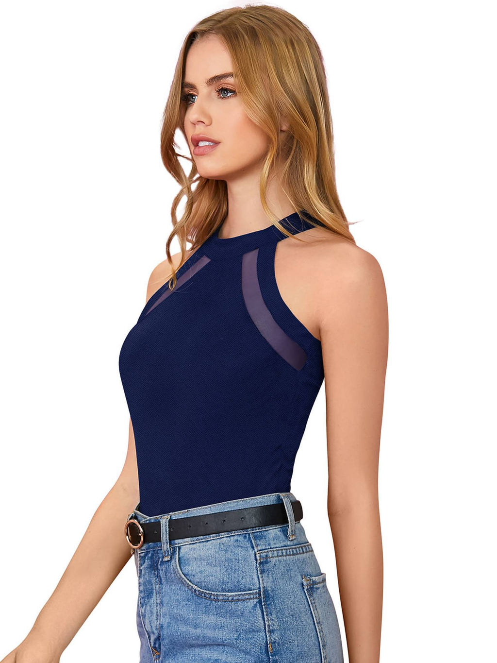 White Polyester Solid Top for Women | HT67 - view 7