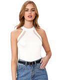 White Polyester Solid Top for Women | HT67 - view 1