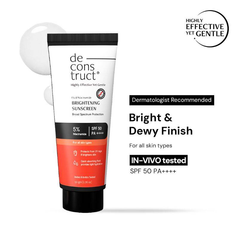 Fluid Brightening Sunscreen SPF 50 PA++++, Sunscreen with Niacinamide, Brightens Skin | FC3 - view 1
