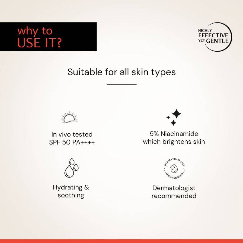 Fluid Brightening Sunscreen SPF 50 PA++++, Sunscreen with Niacinamide, Brightens Skin | FC3 - view 2