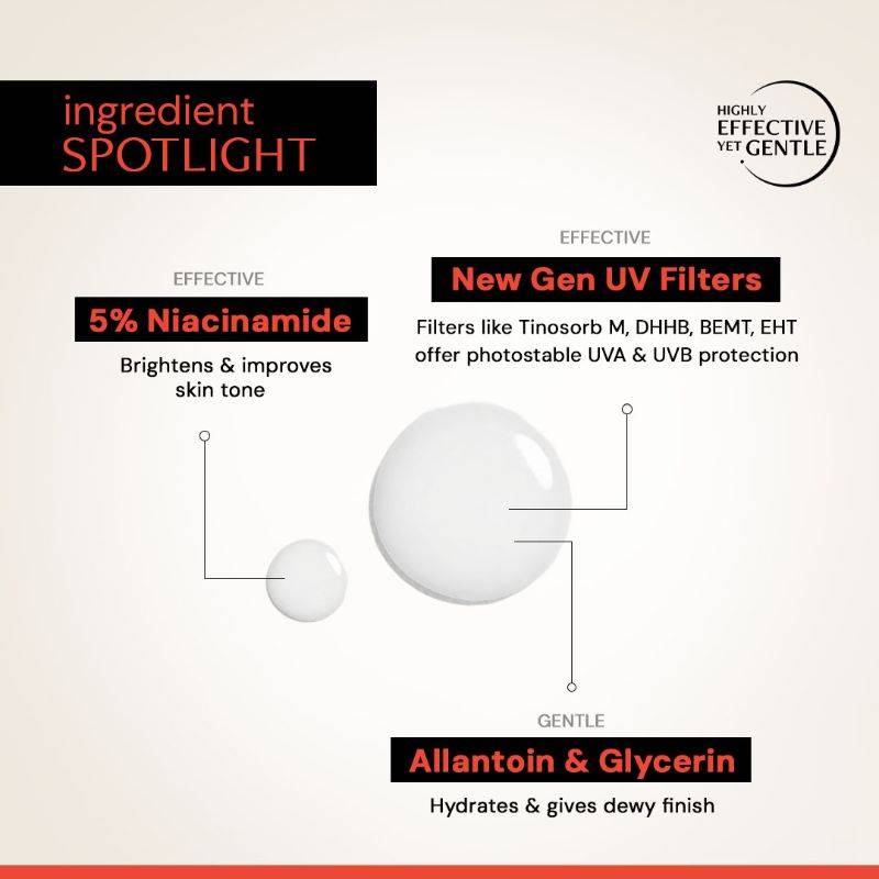 Fluid Brightening Sunscreen SPF 50 PA++++, Sunscreen with Niacinamide, Brightens Skin | FC3 - view 4