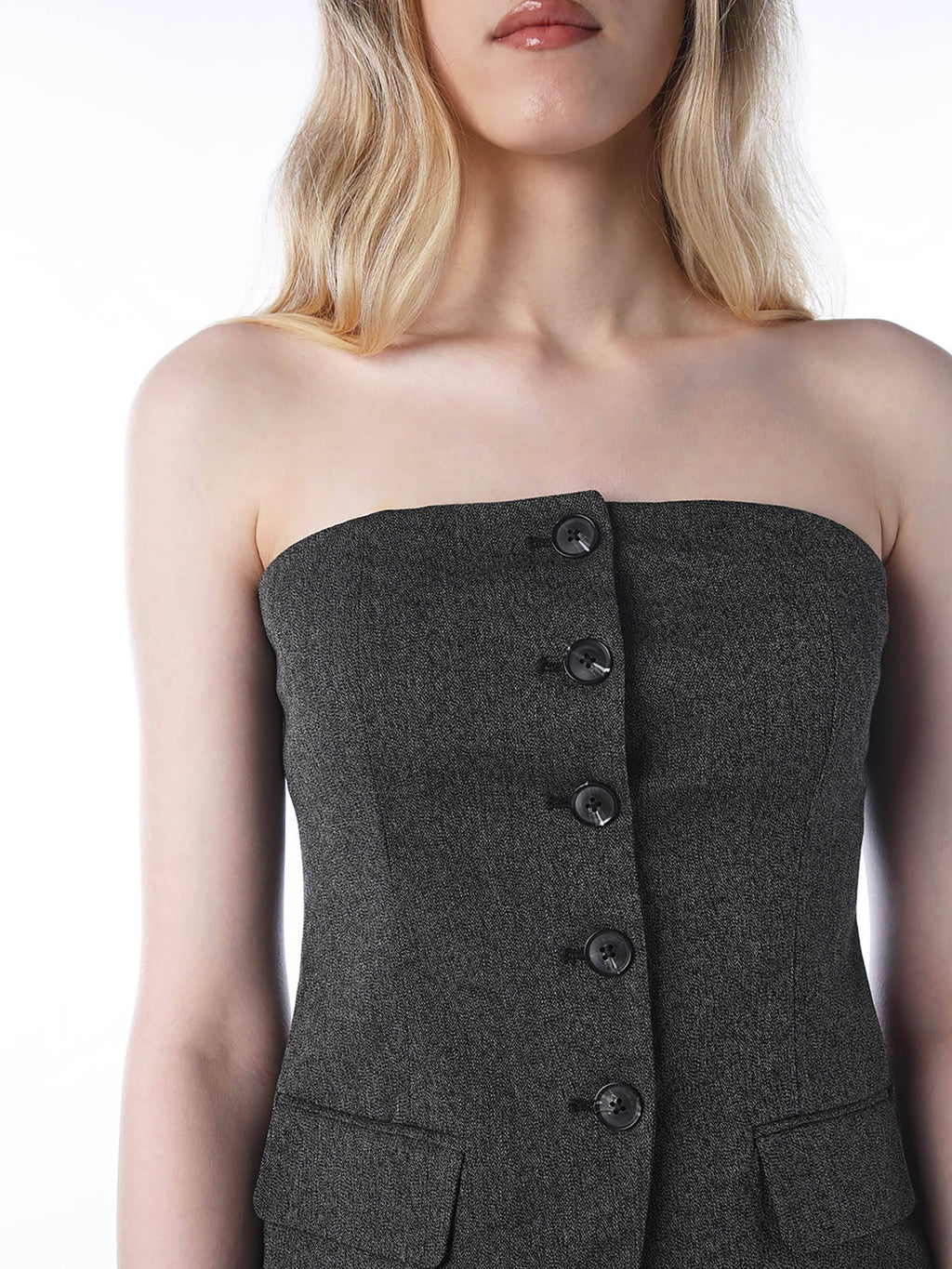 Women's Solid Regular Fit Dark Grey Top | TT90 - view 4