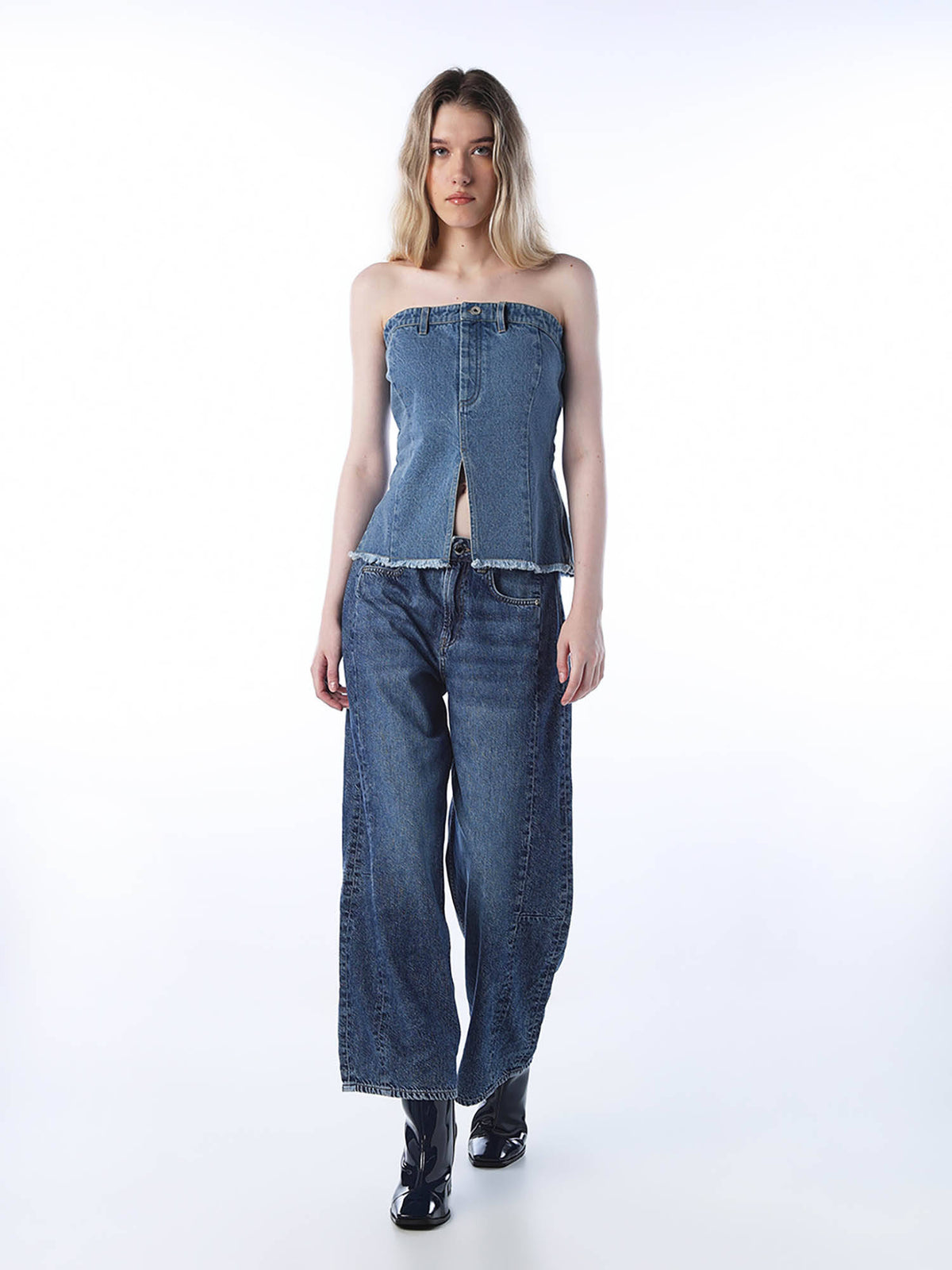 Women's Solid Regular Fit Blue Top | O24 - view 2