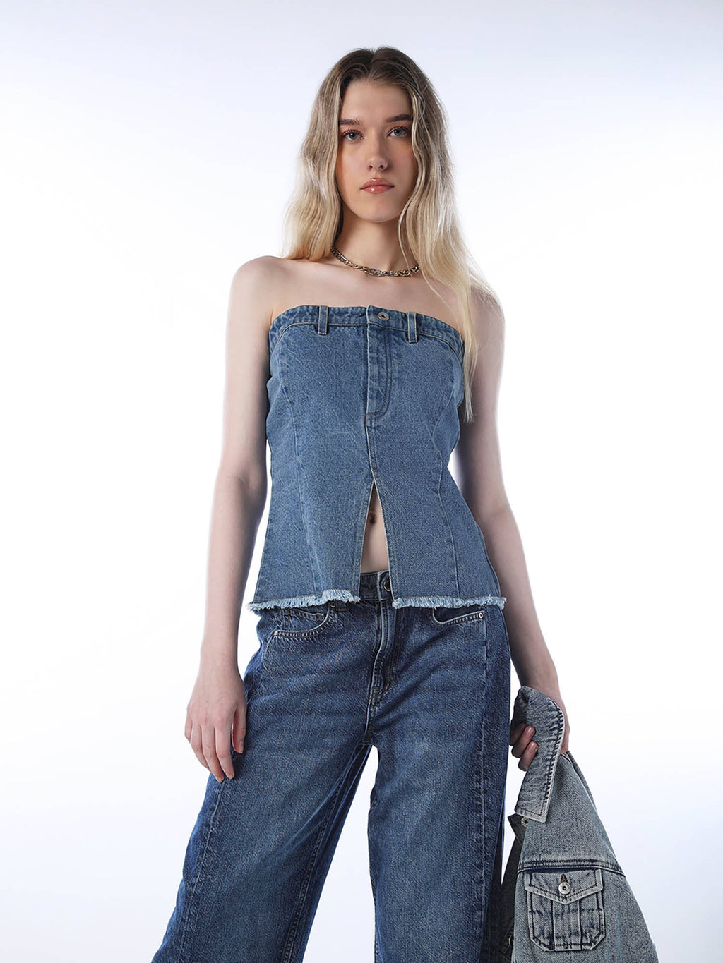 Women's Solid Regular Fit Blue Top | TT90 - view 3