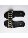 Stella Solid Black Clipped Sliders | F61 - view 1