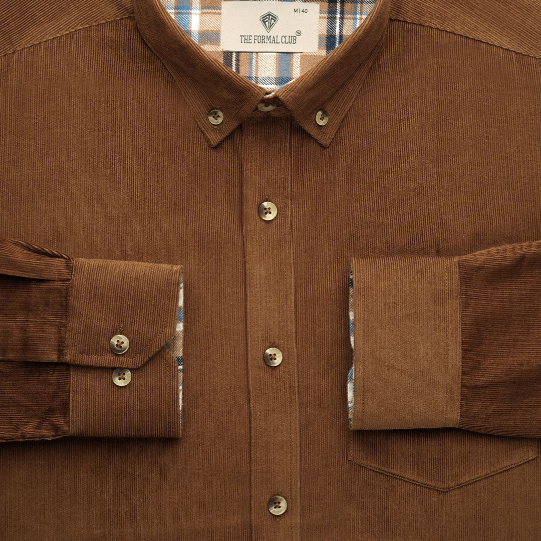 Cruise Corduroy Shirt In Tan