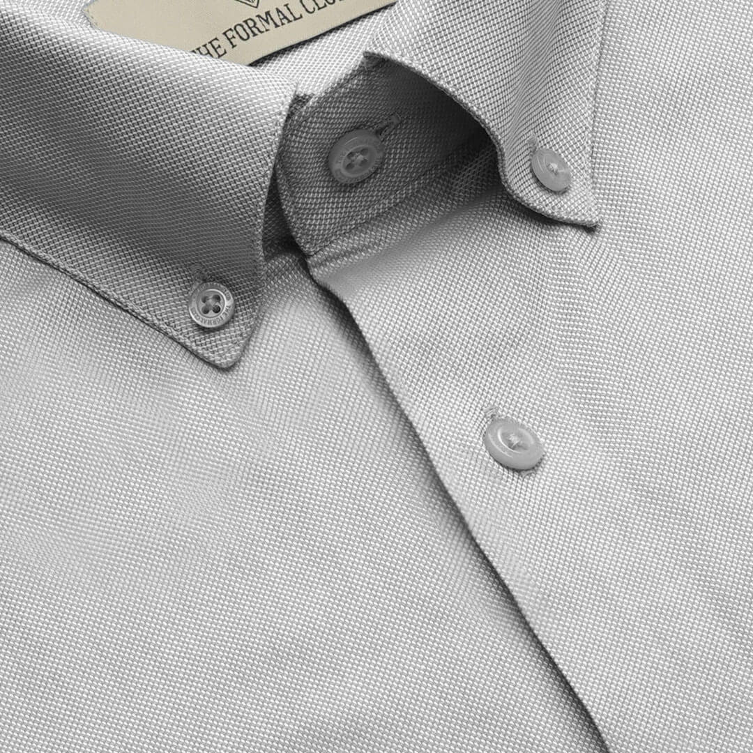 Royal Oxford Dobby Shirt in Dove Grey