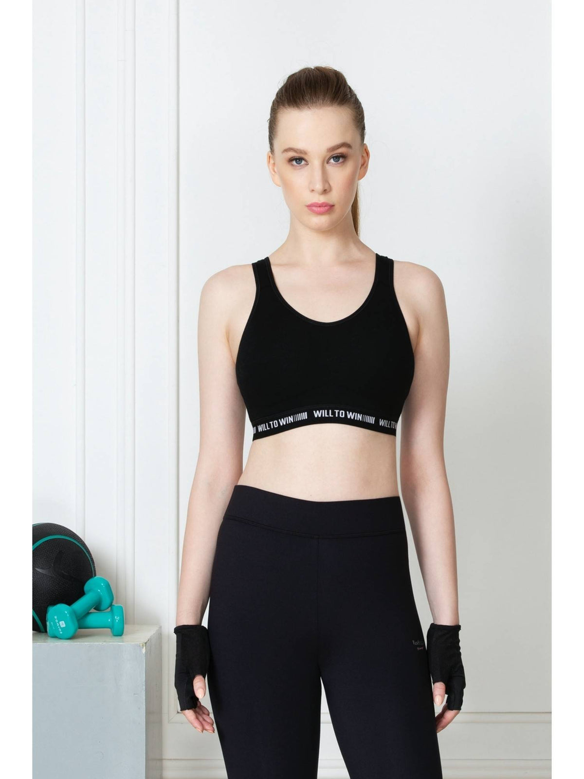 Van Heusen Women Proactive Antibacterial & Wireless Sports Bra - Black | sb09 - view 1