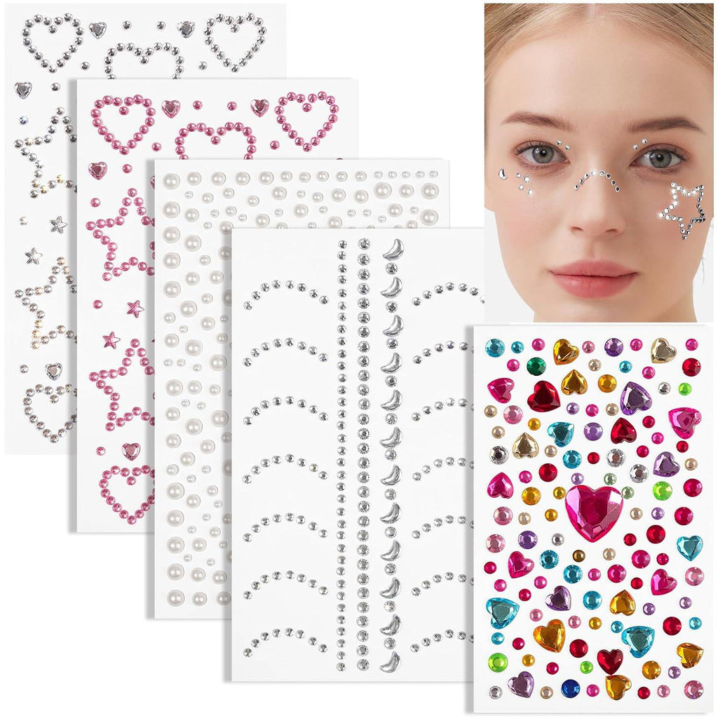 Face Gems & Pearl Stickers Kit | T32 - view 1