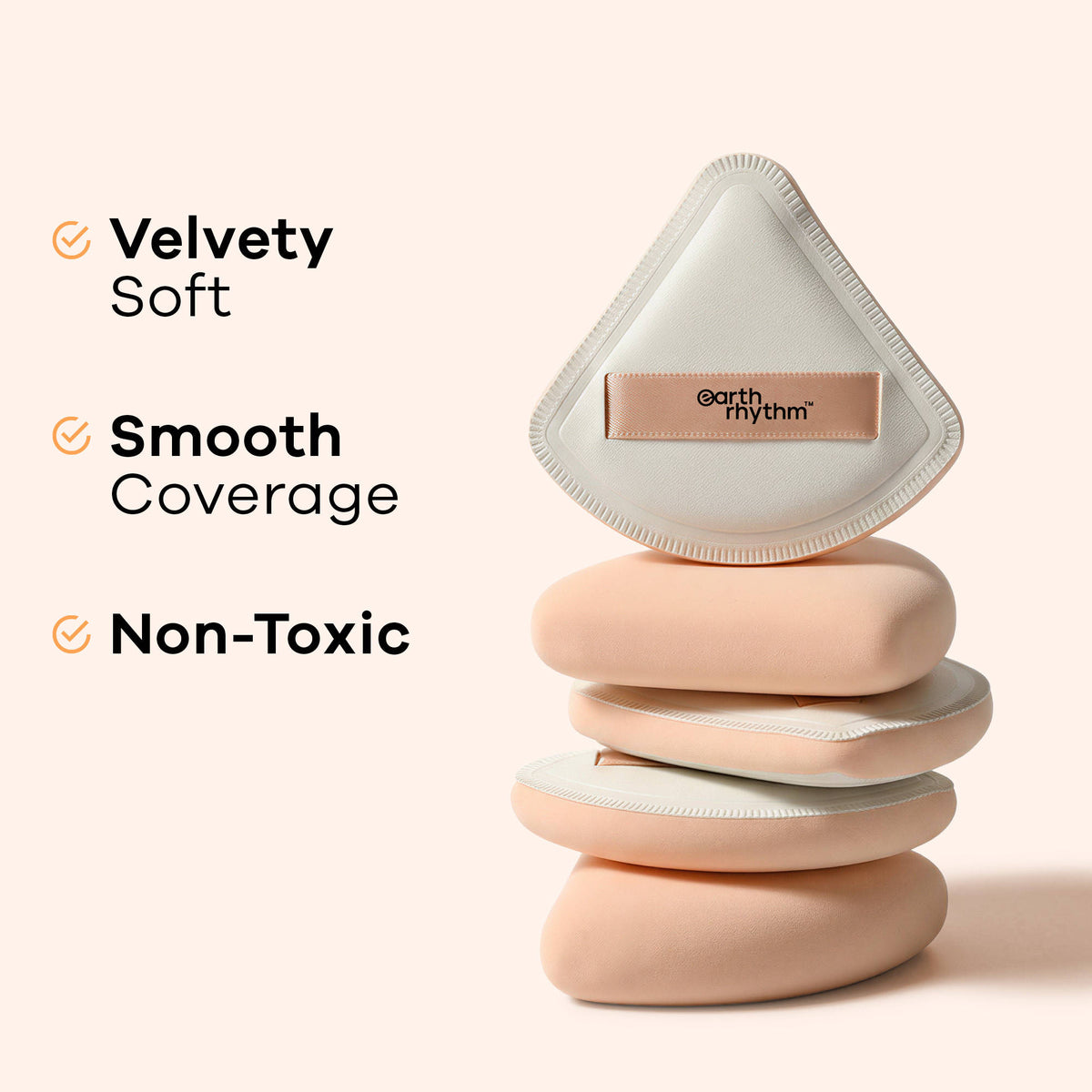 Make Up Puff Velvety Soft, Smooth Coverage And Non-Toxic | T32 - view 2