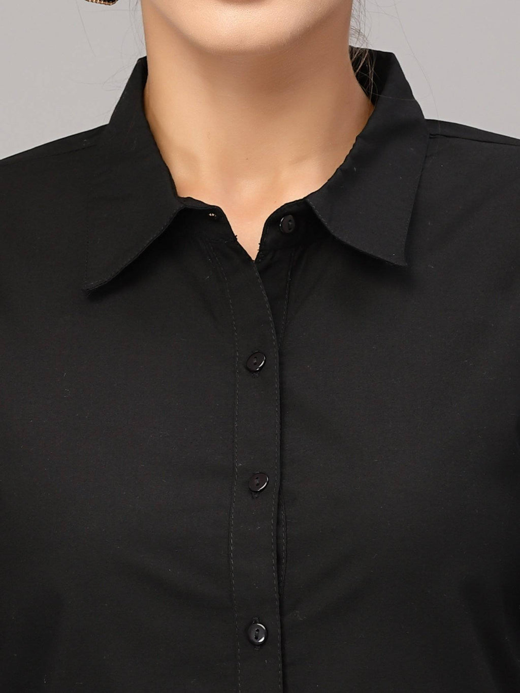 Women Solid White PolyCotton Regular Formal Shirt | S67 - view 24