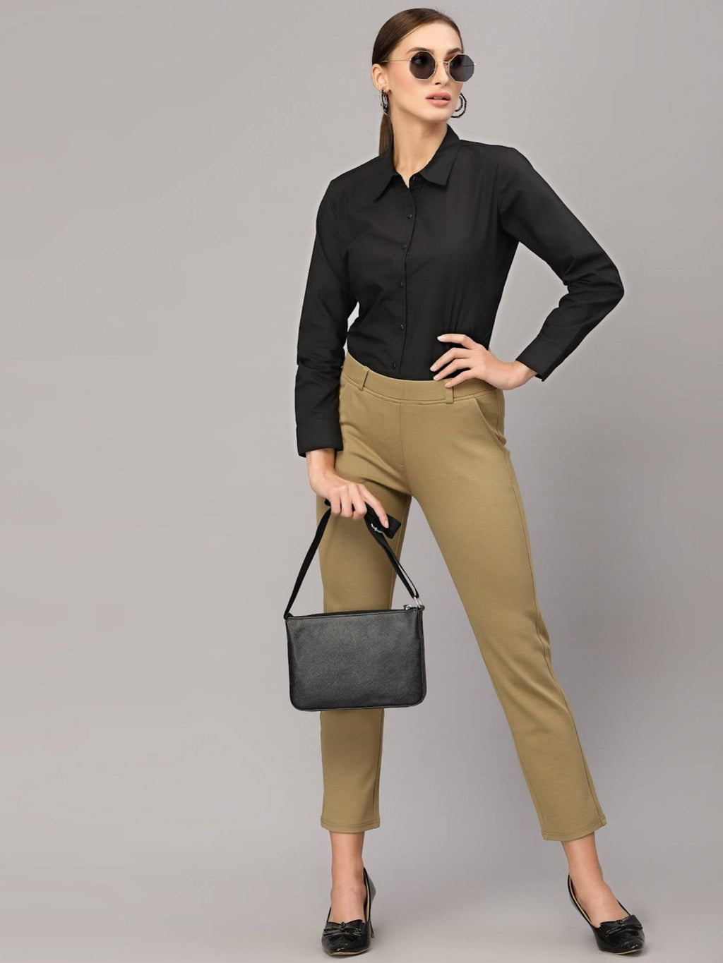 Women Solid White PolyCotton Regular Formal Shirt | S67 - view 25