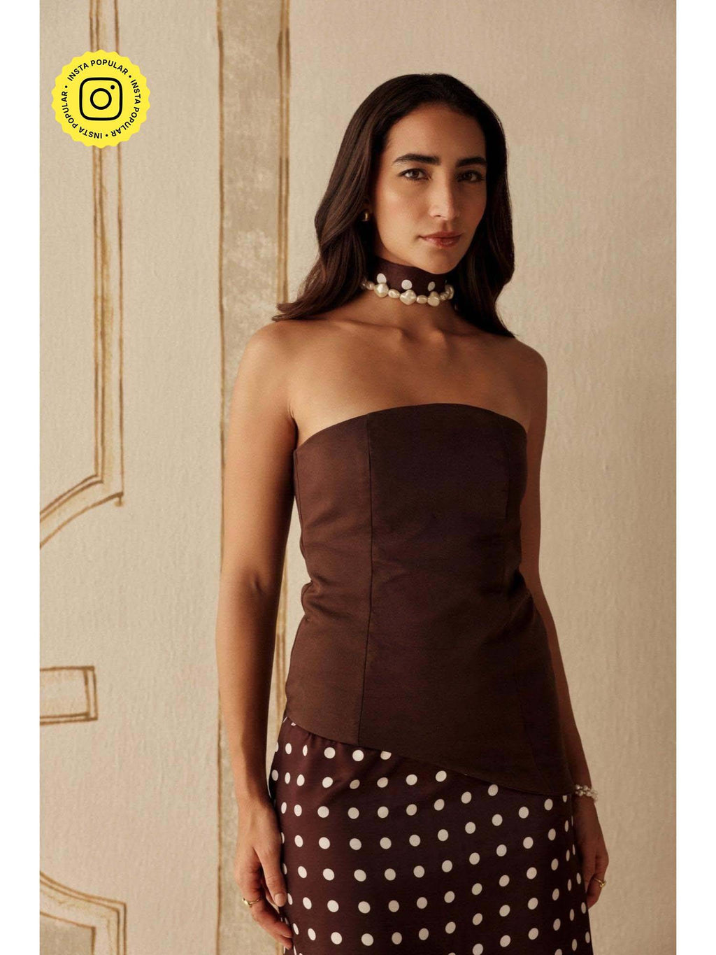 Concorde Brown Bustier Top | TT90 - view 1