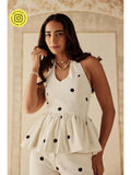 Mirabeau White Polka Dot Top | HT67 - view 1