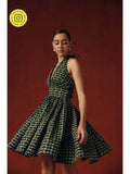 Women Green Cotton Mini Dress | D56 - view 1