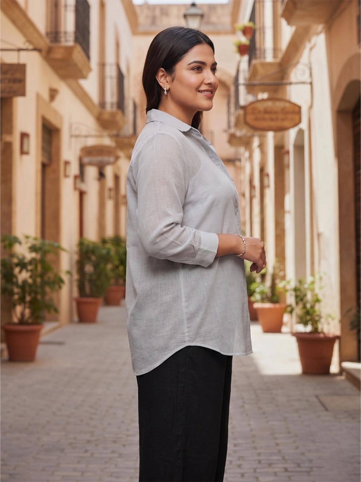 Blue Cotton Regular Shirt | S67 - view 14