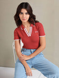 Tipped Collar Pique Polo T-shirt | PW43 - view 1