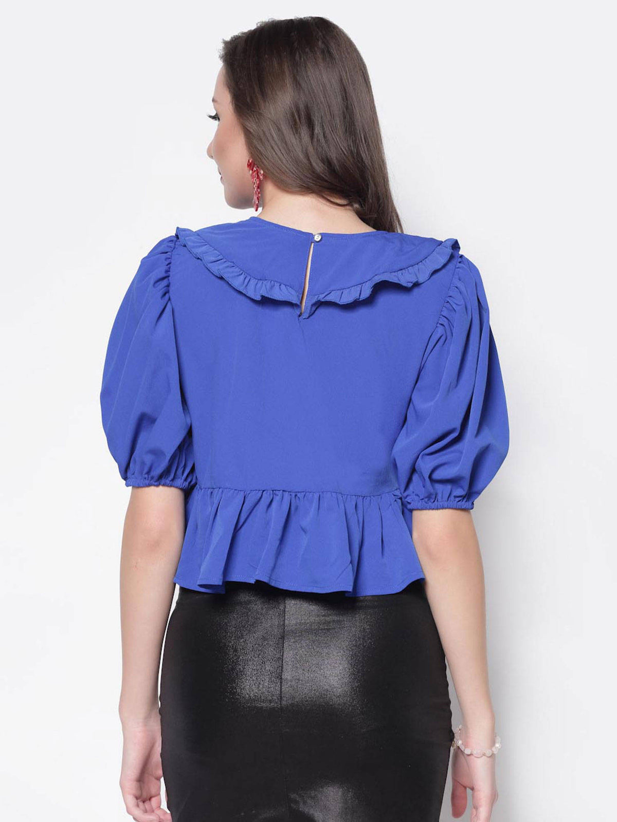 Blue Solid Top | pt51 - view 3