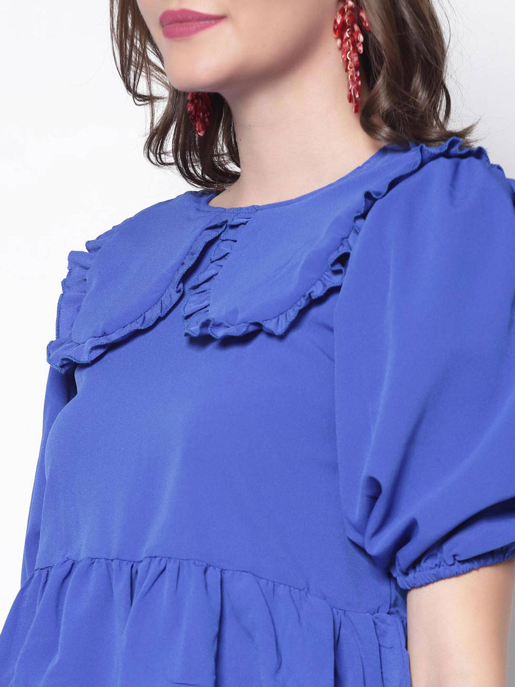 Blue Solid Top | pt51 - view 4