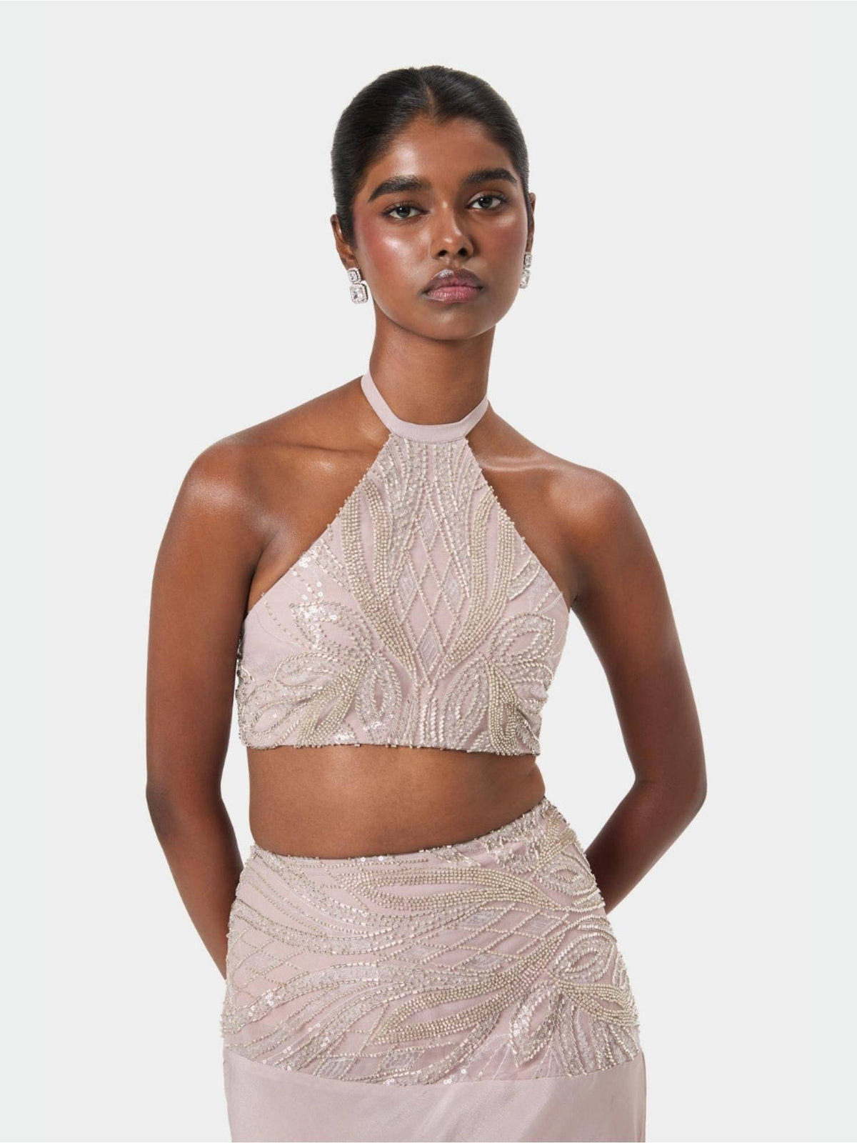 Yellow Shell Trim Halter Top | HT67 - view 10