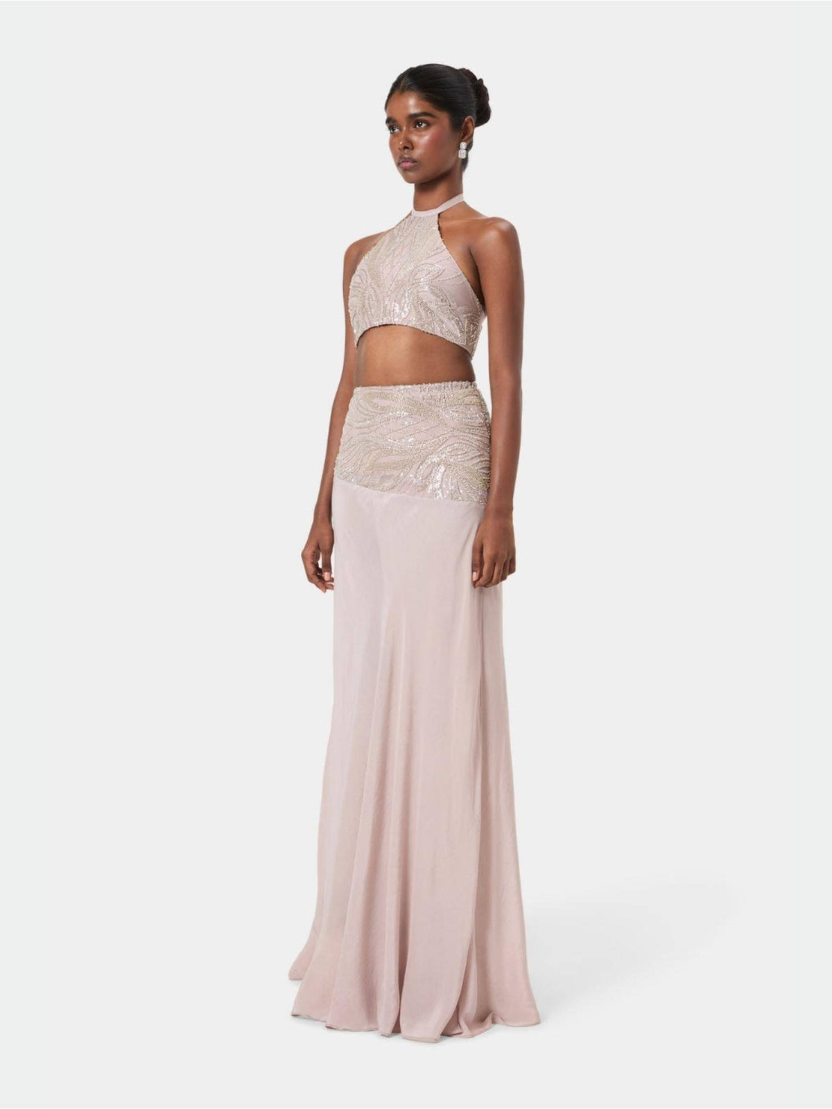 Black Shell Trim Halter Top | HT67 - view 14