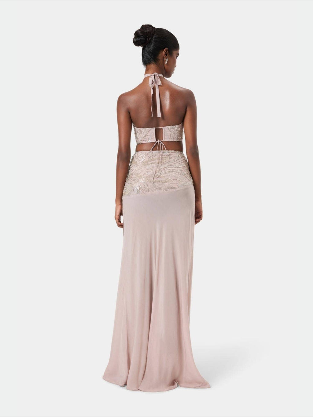 Black Shell Trim Halter Top | HT67 - view 15