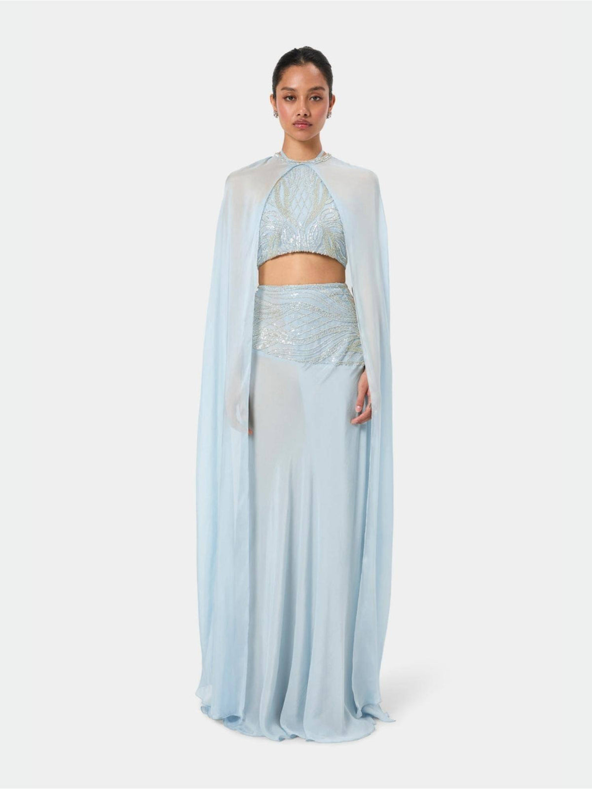 Blue Embellished Halter Top | CT61 - view 4