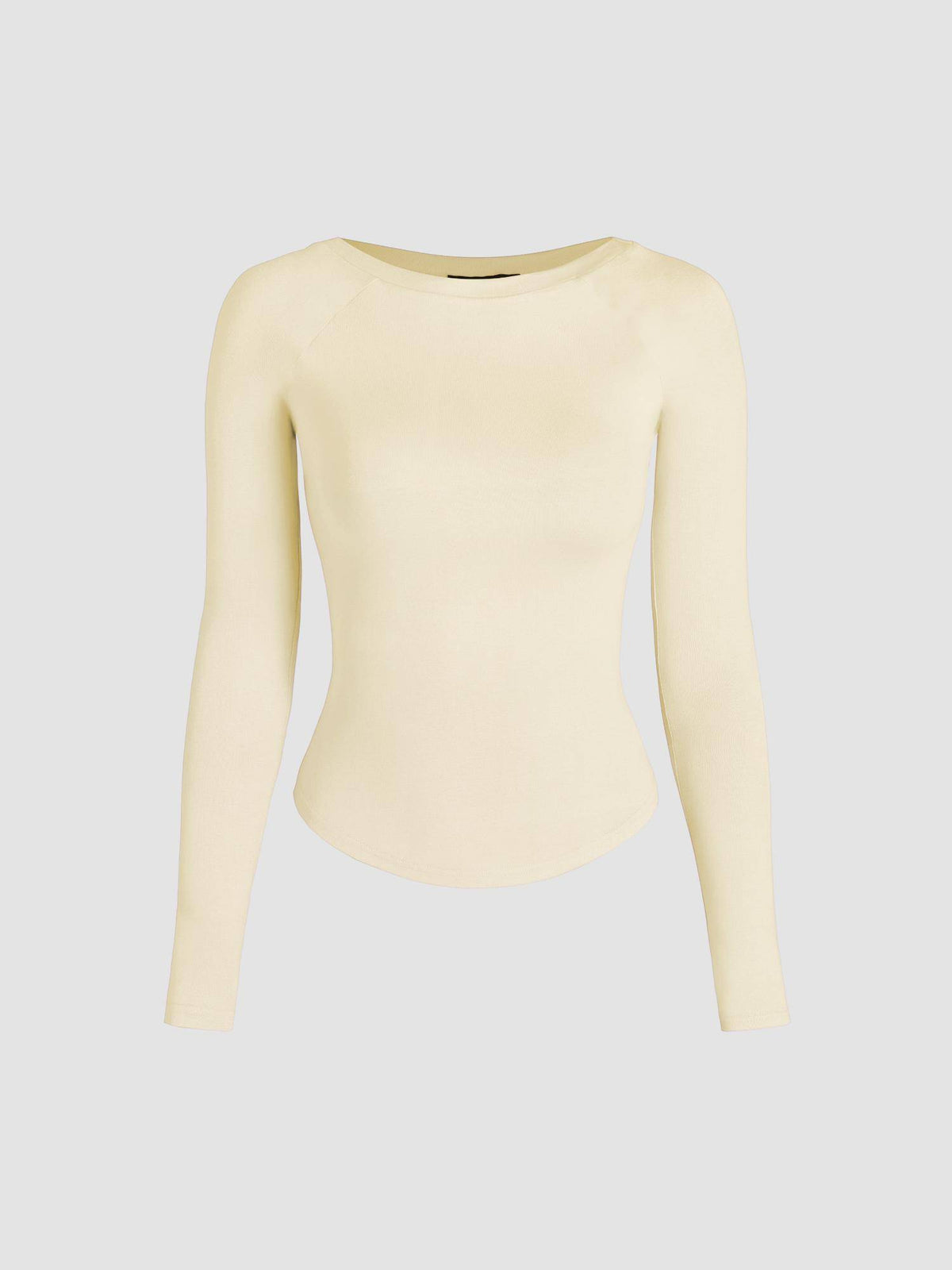 Pink Boat Neck Solid Long Sleeve Tee | TS56 - view 37