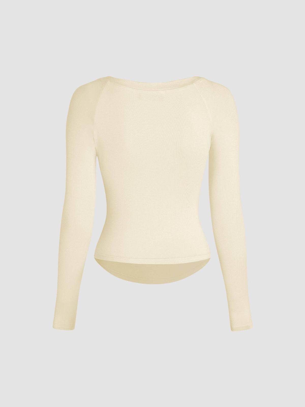 Pink Boat Neck Solid Long Sleeve Tee | TS56 - view 40