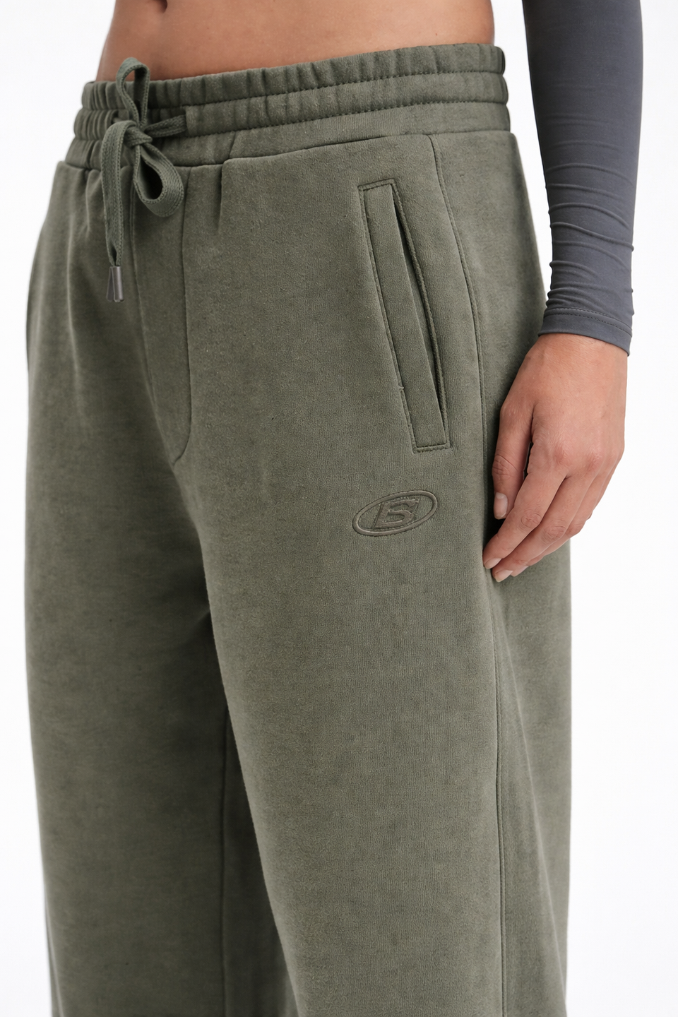 Faded Olive On The Go Joggers JG67