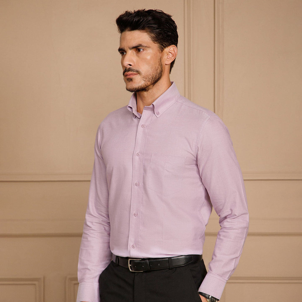 Regal Oxford Chambray Shirt In Lilac