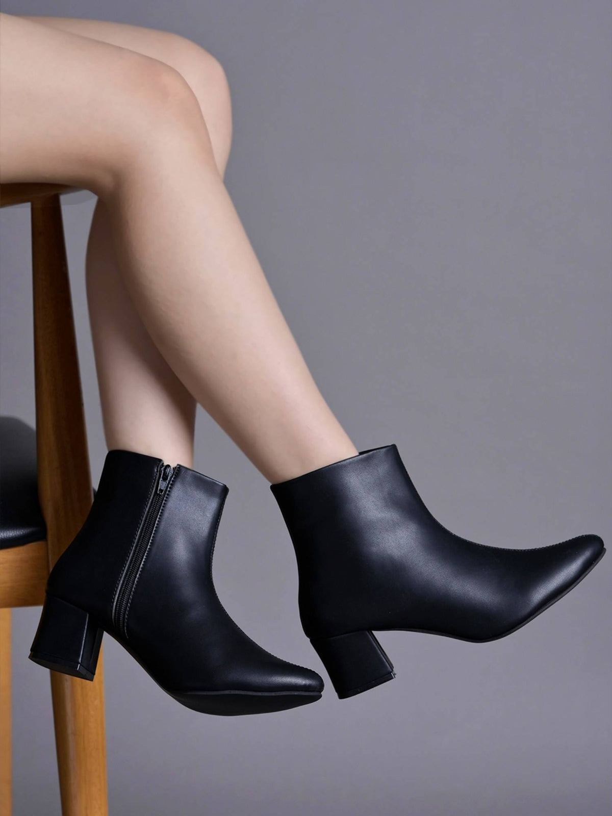 Women Brown Leather Casual Boots | BT61 - view 4