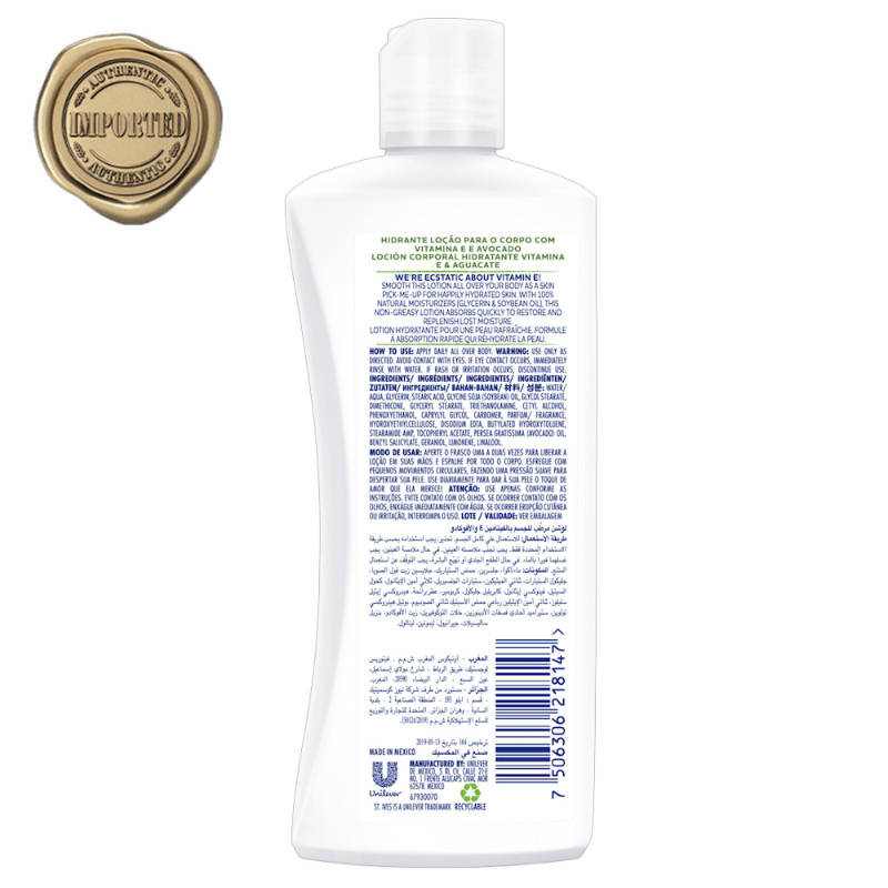 Hydrating Vitamin E & Avocado Body Lotion, 100% Natural Moisturizers | B20 - view 3
