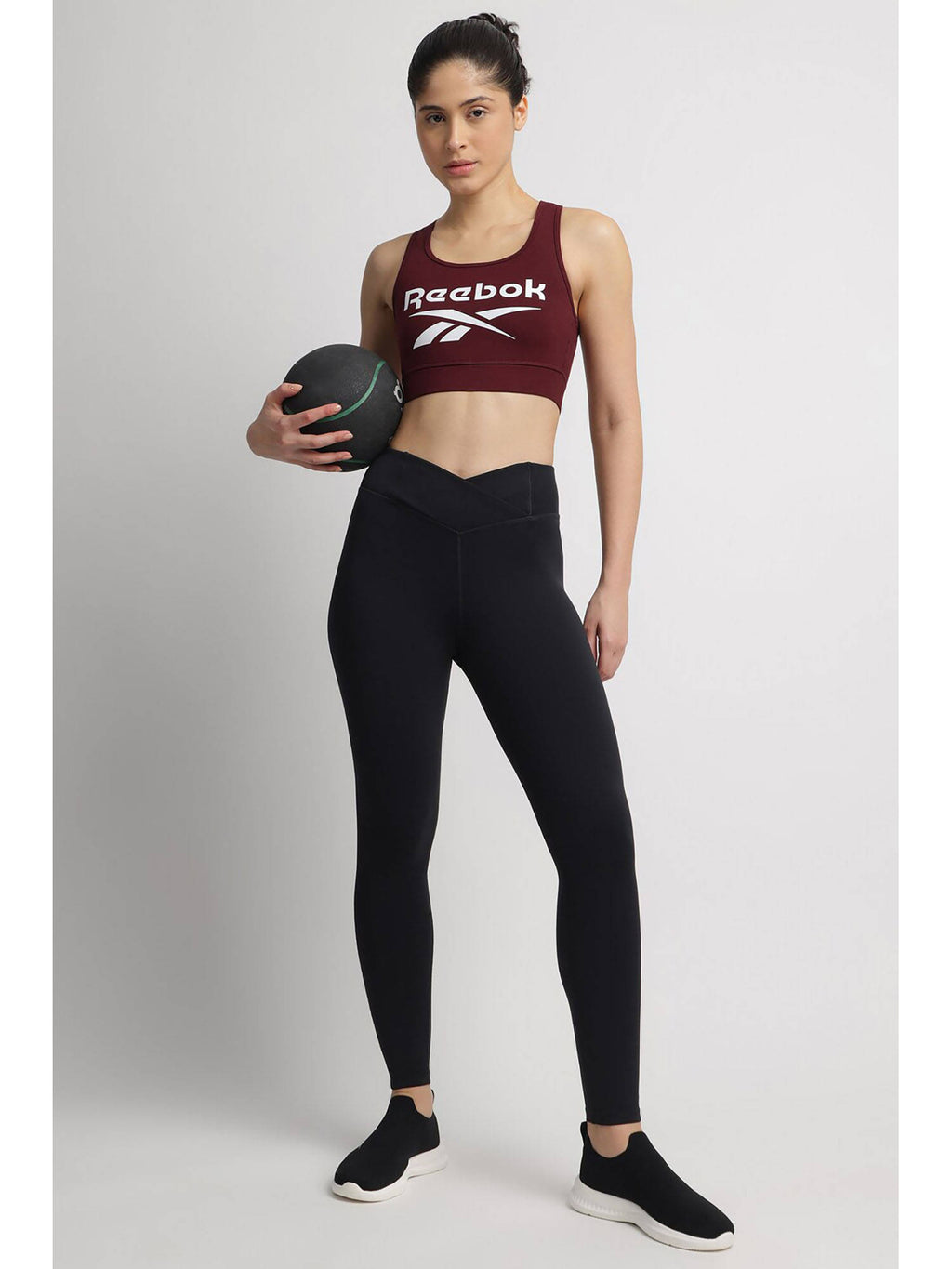 Women Maroon Printed Sports Bra | sb09 - view 5