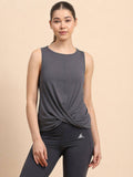 Twist And Go Sleeveless Grey Top | TT98 - view 1