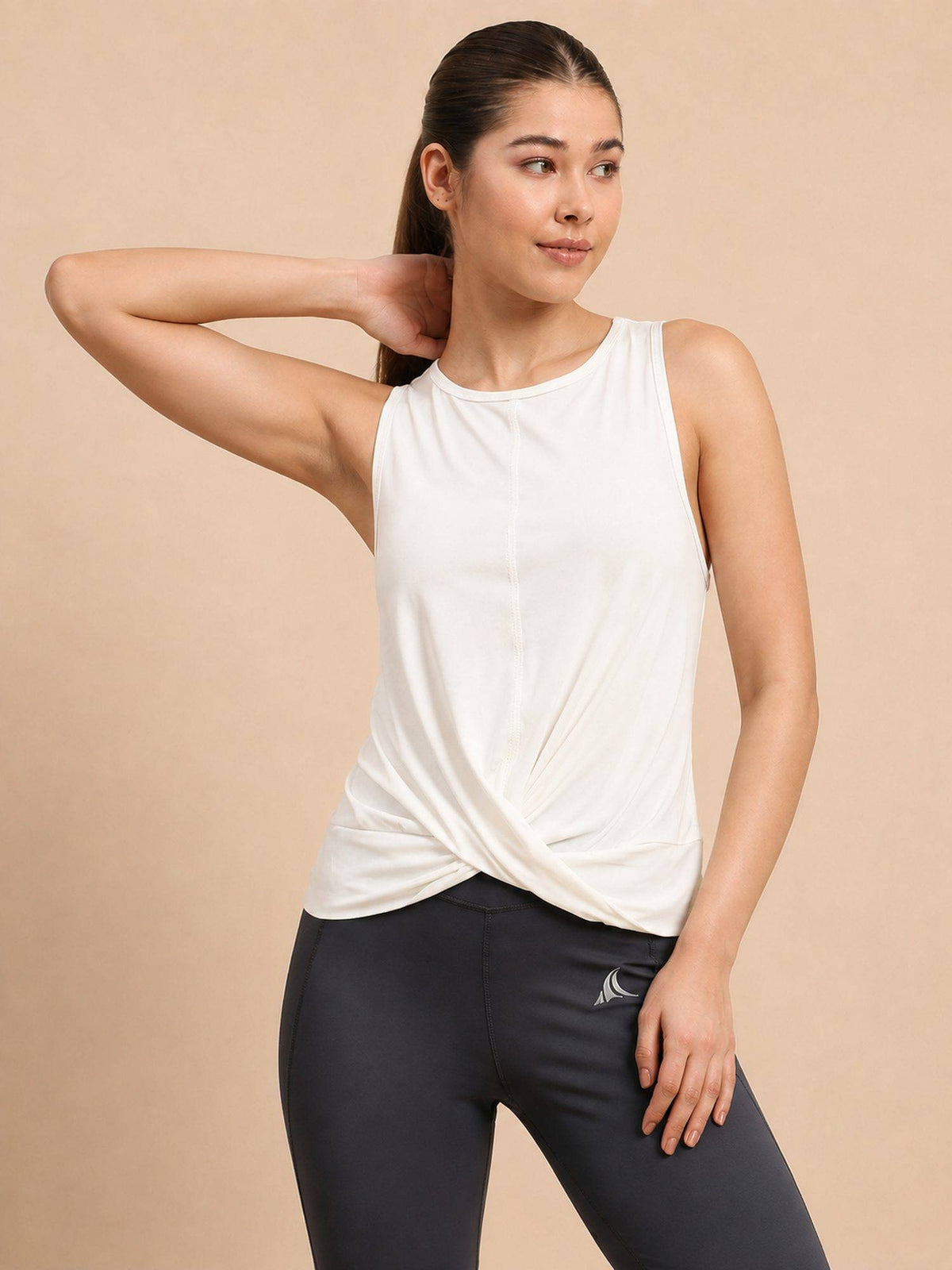 Twist And Go Sleeveless Grey Top | TT98 - view 7