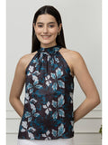 Women Black Floral Top | HT67 - view 1