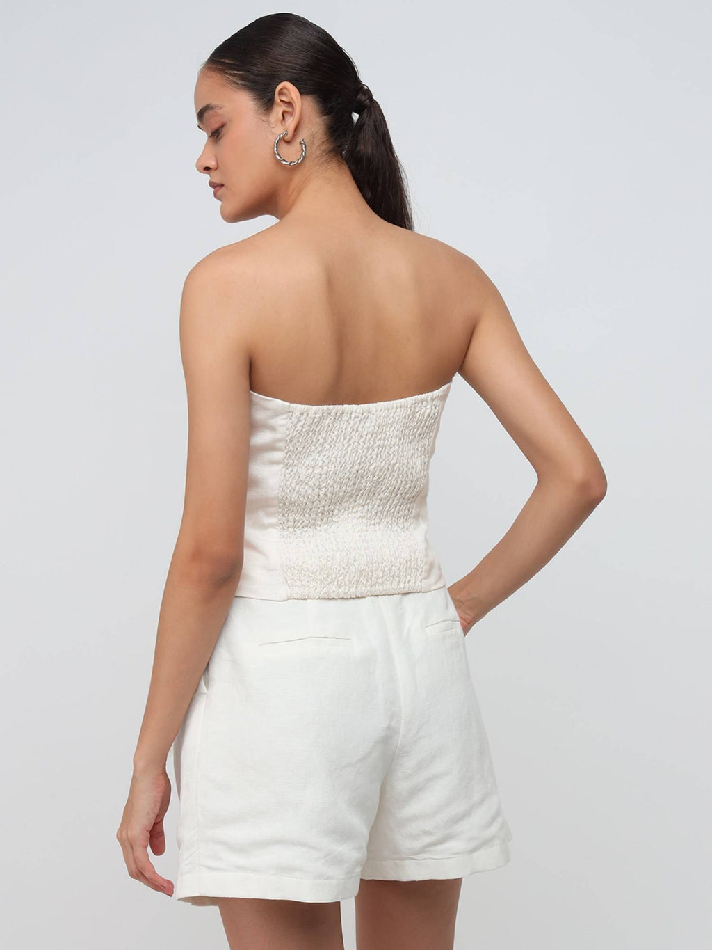 Women White Corset Top | TT90 - view 4