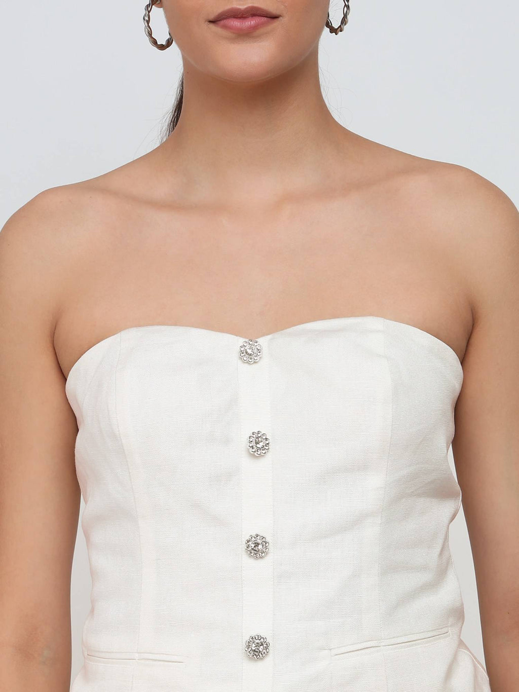Women White Corset Top | TT90 - view 5