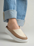 Women Beige Platform Mules | H78 - view 1