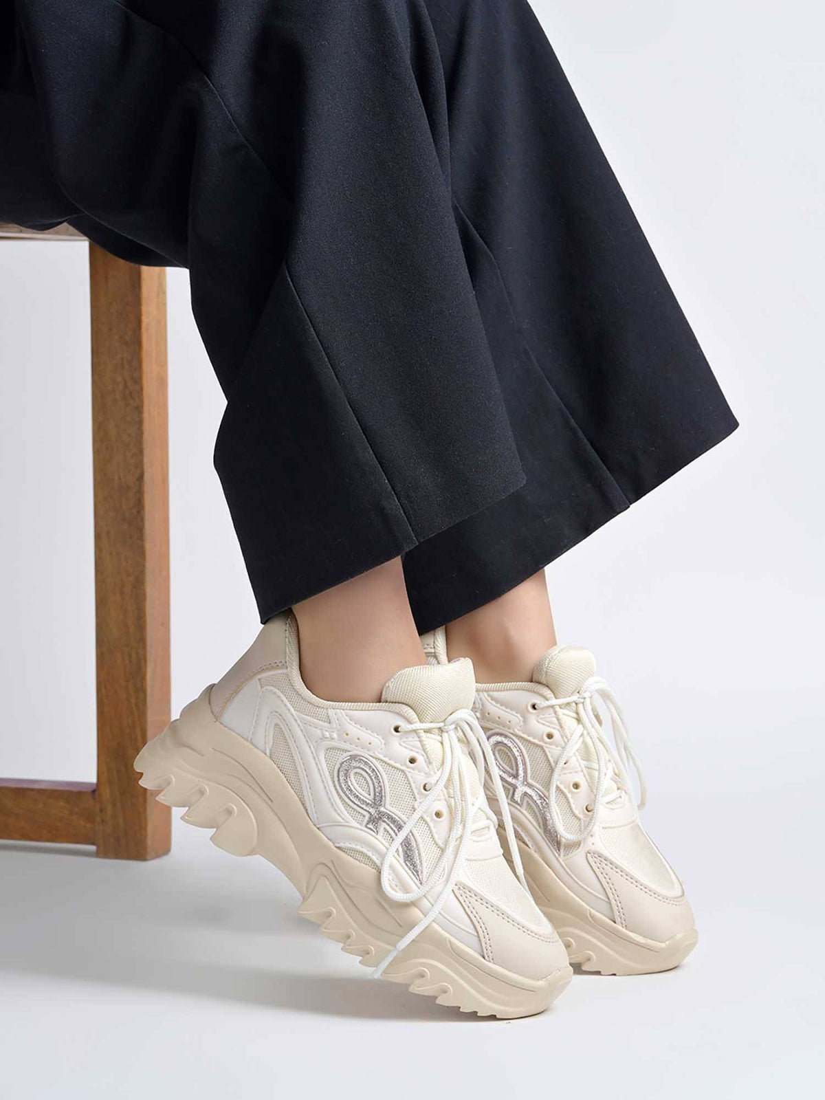 Women Cream Casual Sneakers | SN09 - view 2
