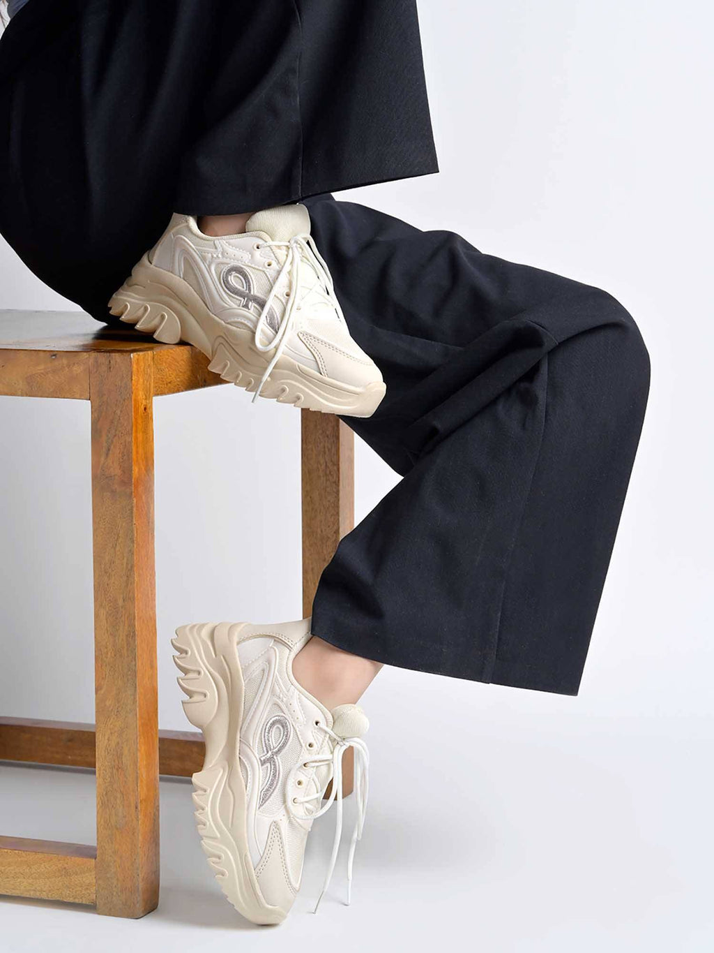 Women Cream Casual Sneakers | SN09 - view 3