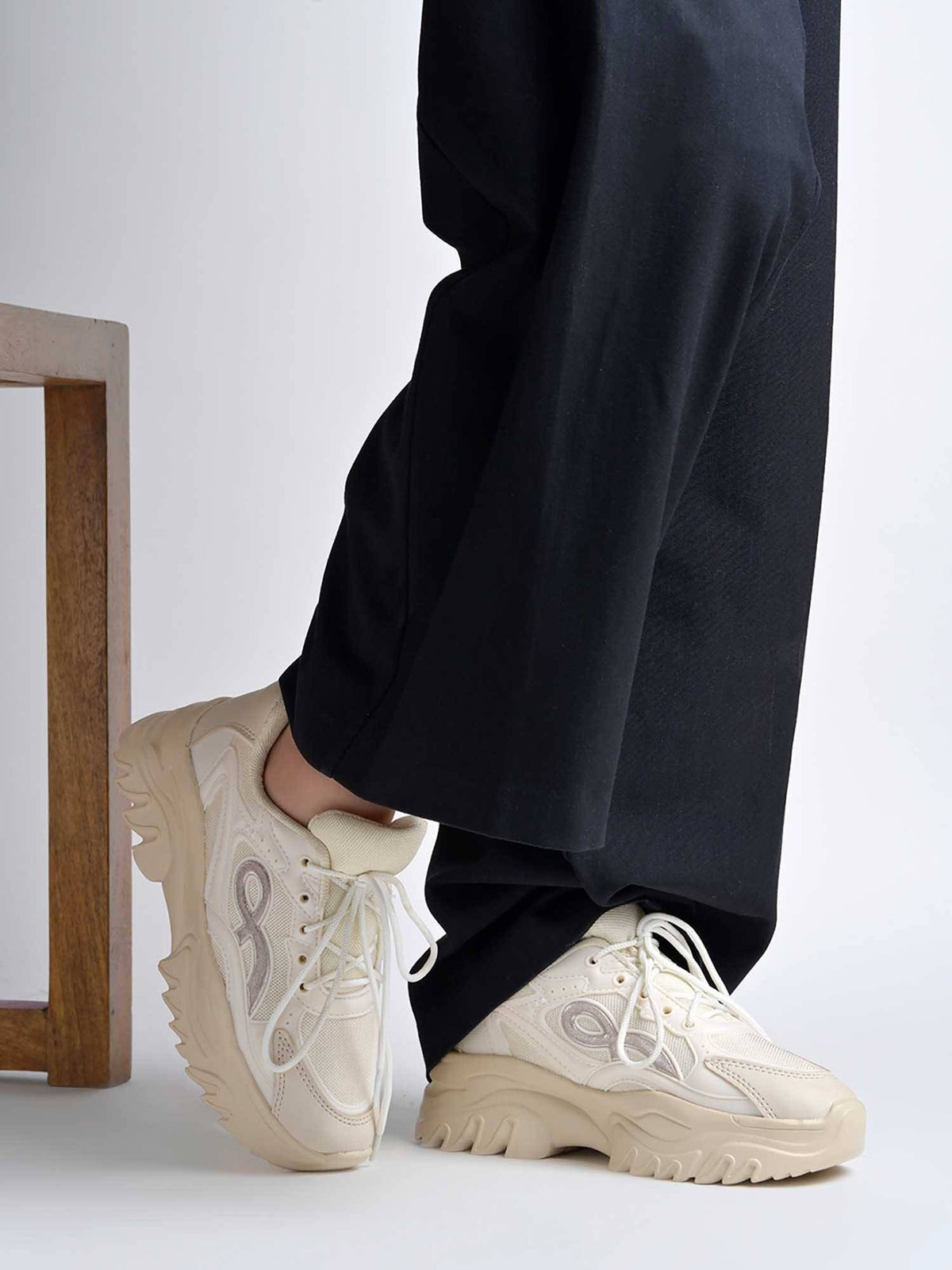 Women Cream Casual Sneakers | SN09 - view 4
