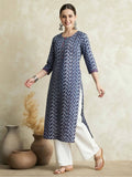 Pink Printed Straight Pure Cotton Kurta | FY93 - view 31