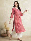 Women Print Pure Cotton Straight Kurta | FY93 - view 25