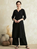 Woven Design Straight Pure Cotton Kurta | FY93 - view 1