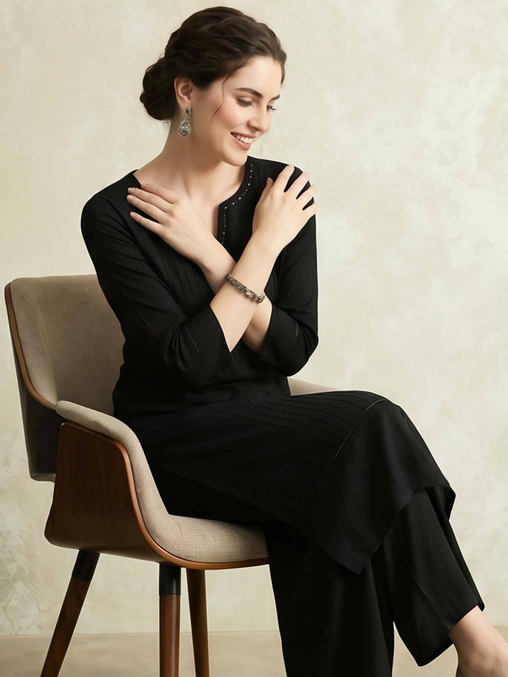 Woven Design Straight Pure Cotton Kurta | U3S - view 6