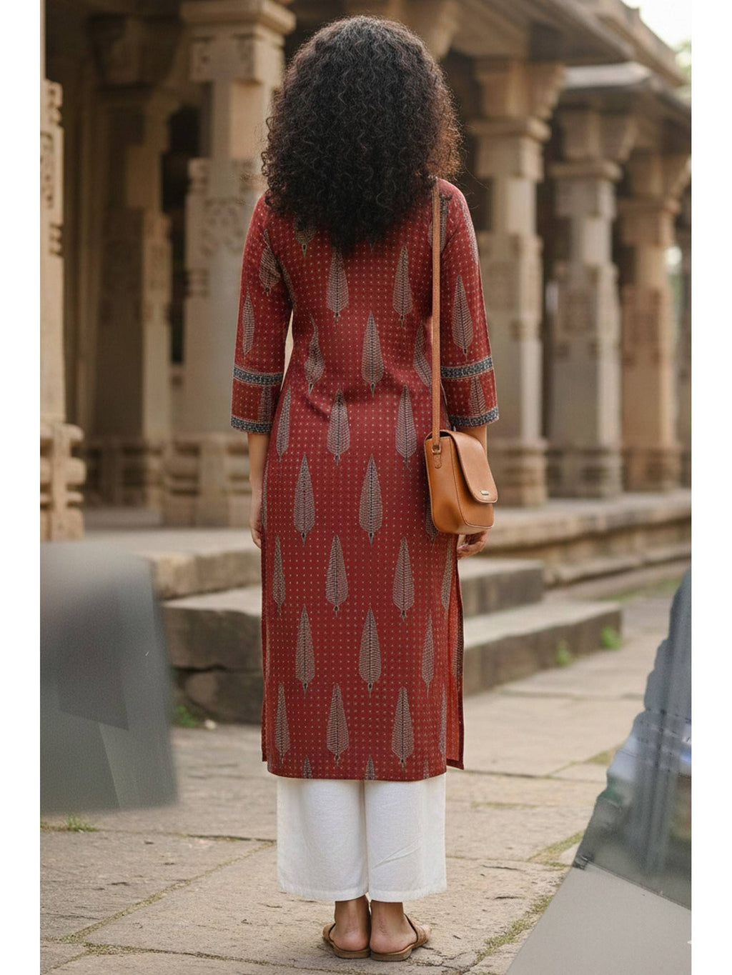 Women's Blue Cotton Jaipuri Printed Kurta | KDG - view 7